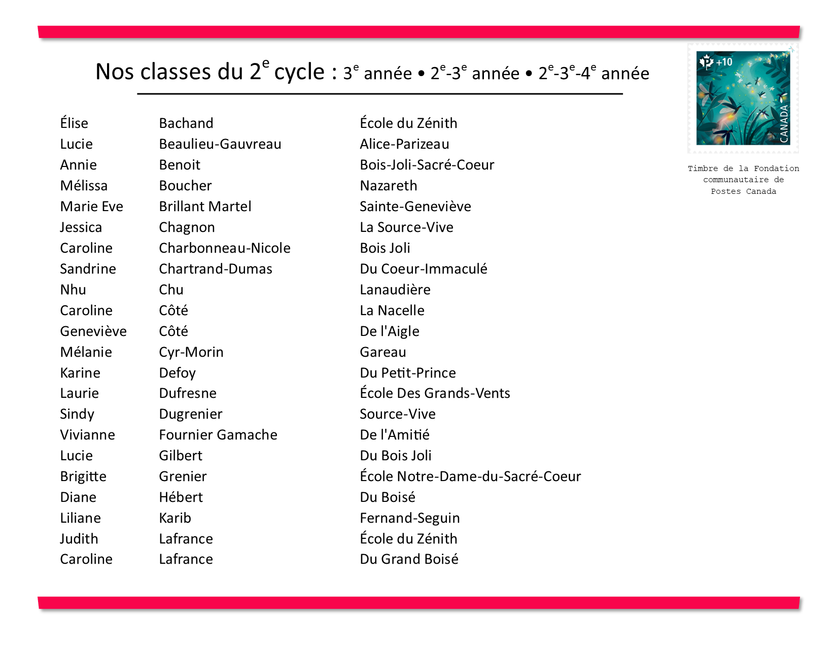 2e cycle (3e année)