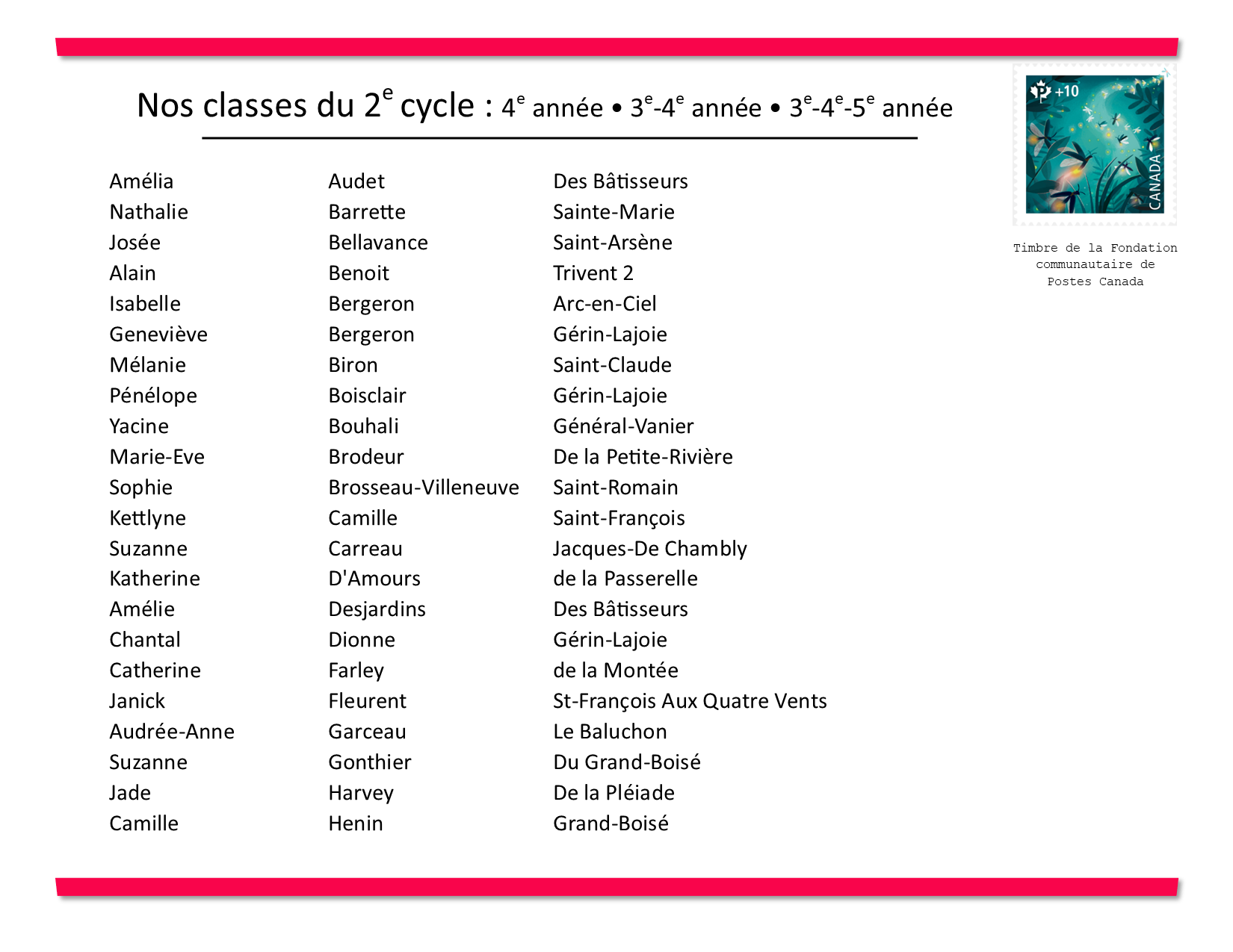 2e cycle (4eannée)